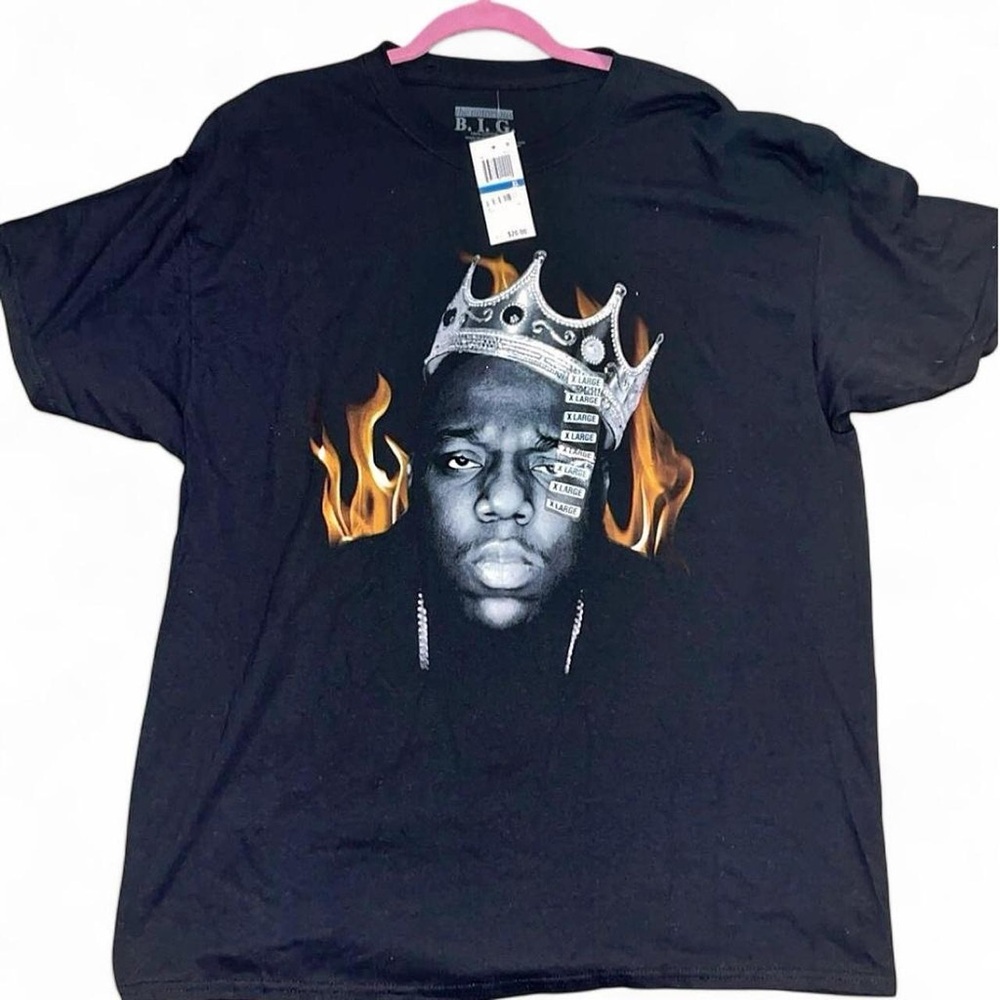 Notorious B.I.G. Crown Flame Graphic Tee XL NWT Hip Hop Rap Shirt
